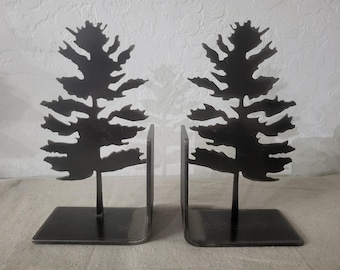 Pair of Metal Pine Tree Bookends