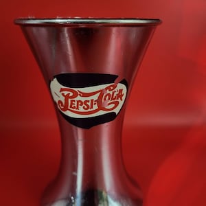 Vintage Pepsi-Paper Cone Cup Holder with Hourglass Shape