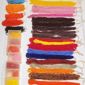 Handmade Colorful Glass Bead Strands, Bead Strings for Jewelry Making, Boho & Ethnic Craft Supplies