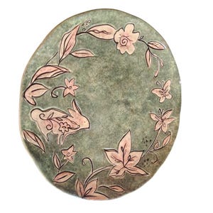 Susan Winget Floral Platter – Elegant Hand-Painted Serving Dish with Beautiful Flower Design, Vintage Style Decorative Plate for Home Decor