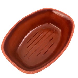 Vintage 3.5qt Terra Cotta and Enamel Roasting Dish – Made in Italy – Rustic Country Clay Baking Pan – Farmhouse Kitchen Cookware