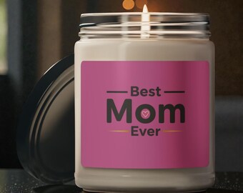 Vela "La mejor mamá del mundo" (250 ml) en frasco de soja / Vela perfumada para el Día de la Madre