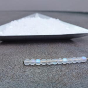 200pc Frosted Crystal AB 3mm Czech Glass Druk Smooth Round Beads