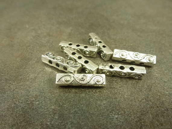 3MM Round Double Strand Separator Antique Silver 3MM Hole High Quality Metal Casting