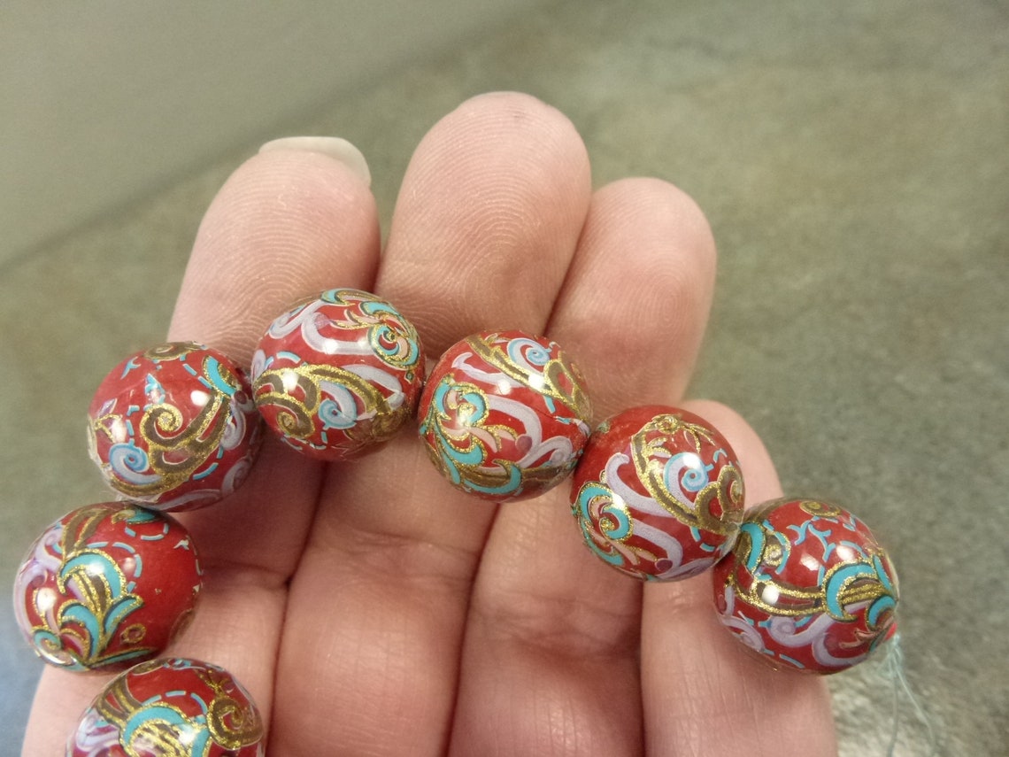 10pc Vintage Japanese Tensha Beads 14mm Round Lucite Etsy