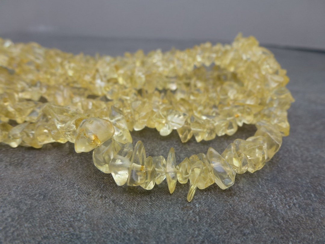 Golden Yellow Glass Chip Beads, 34 Strand, Dyed Etsy