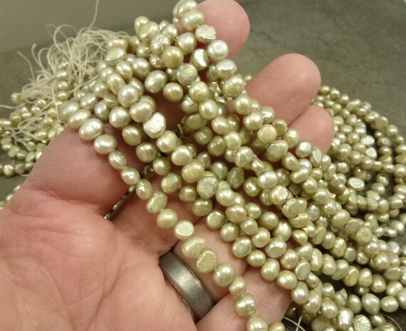 Flat sided cheap pearl beads