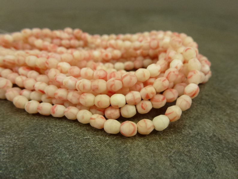 Matte Rubidoux Czech Glass Firepolish Beads 4mm Faceted Glass 50pc