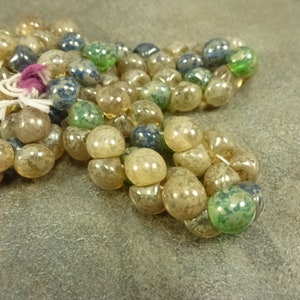 0335, Mix of Yellow Picasso With Copper Picasso, 9x8mm 0335, Mix of Yellow Picasso With Copper Picasso, 9x8mm