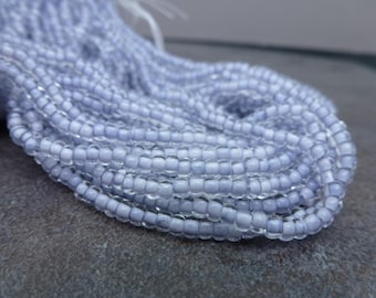Alexandrite-Lined Crystal Czech Glass 8/0 Seed Beads Full 12 String Hank