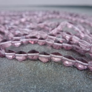 Czech Glass Pinch Beads, Amethyst, 5x3mm 100pc, 3 Sided Pressed Glass