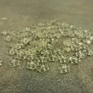 Black Diamond Czech Pressed Glass Forget Me Not Beads 5mm 100pc Daisy Spacer Flower Disc