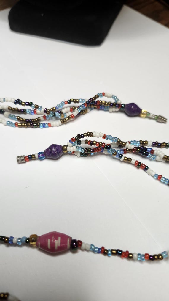 Vintage. Artesian, multi strand, beaded, boho chi… - image 5