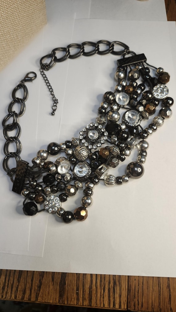 Vintage, Statement, Bib, Necklace, Unsigned, Huge… - image 3