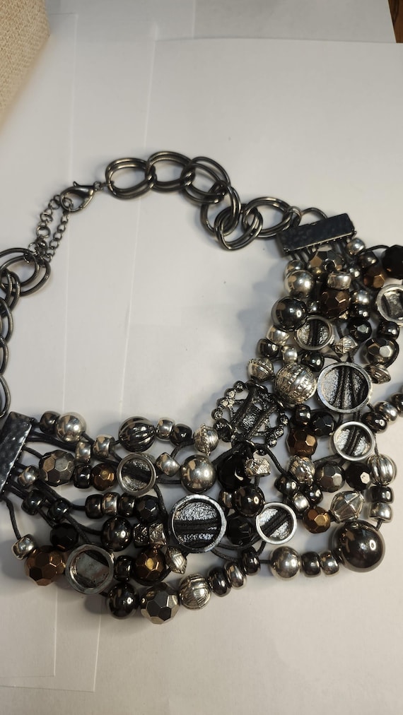 Vintage, Statement, Bib, Necklace, Unsigned, Huge… - image 8