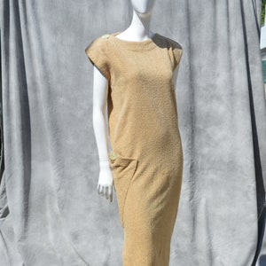 Vintage 60-70&#39;s PIERRE CARDIN towel dress size M sleeveless space age Mid century fashion  Modern MOD sexy maxi by thekaliman