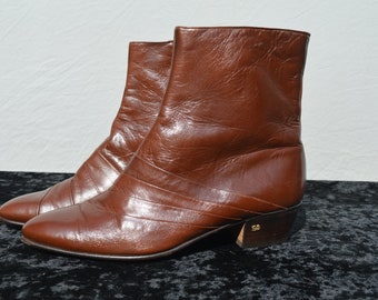 mens leather cuban heel boots