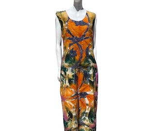 Vintage MAIZANN'S Batikkunst Sommer Maxikleid Größe Large zu tragen