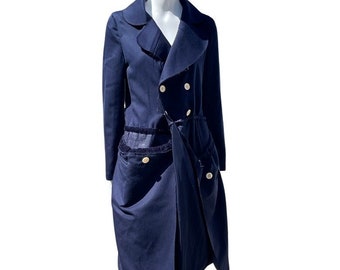 Vintage COMME Des GARCONS distressed deconstructed trench coat small As Is 2015-16 collection