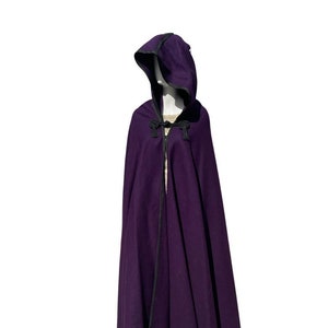 Vintage 1976 YSL Russian collection purple hooded cape double tassels on front and long tassel on the hood Yves Saint Laurent cape no tags