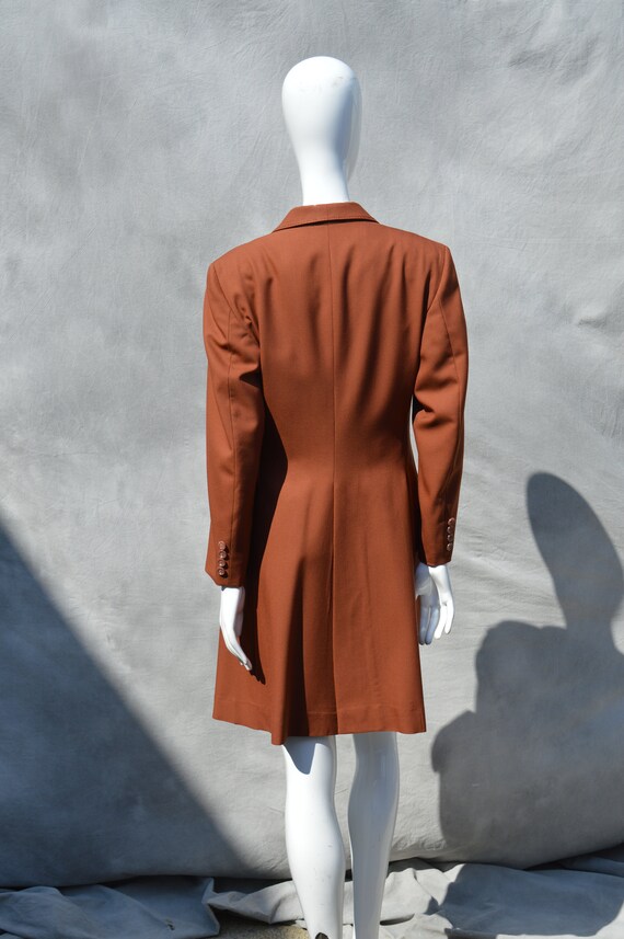 Vintage 40's Tailored Gabardine Overcoat coat dre… - image 5