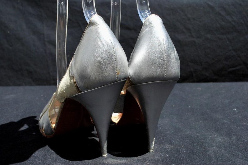 Vintage 70's MAUD FRIZON Silver Disco Shoes Pumps 7 1/2 Us - Etsy