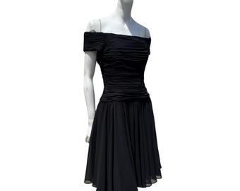 Vestido vintage de los anos 80's del diseñador francés PAUL LOUIS ORRIER talla 6