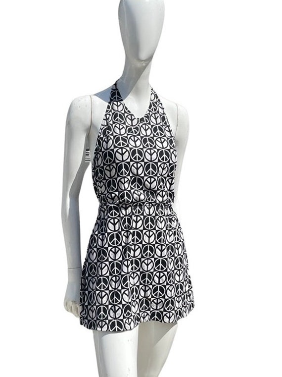 Vintage 70s Original bathing suit mini dress nove… - image 5