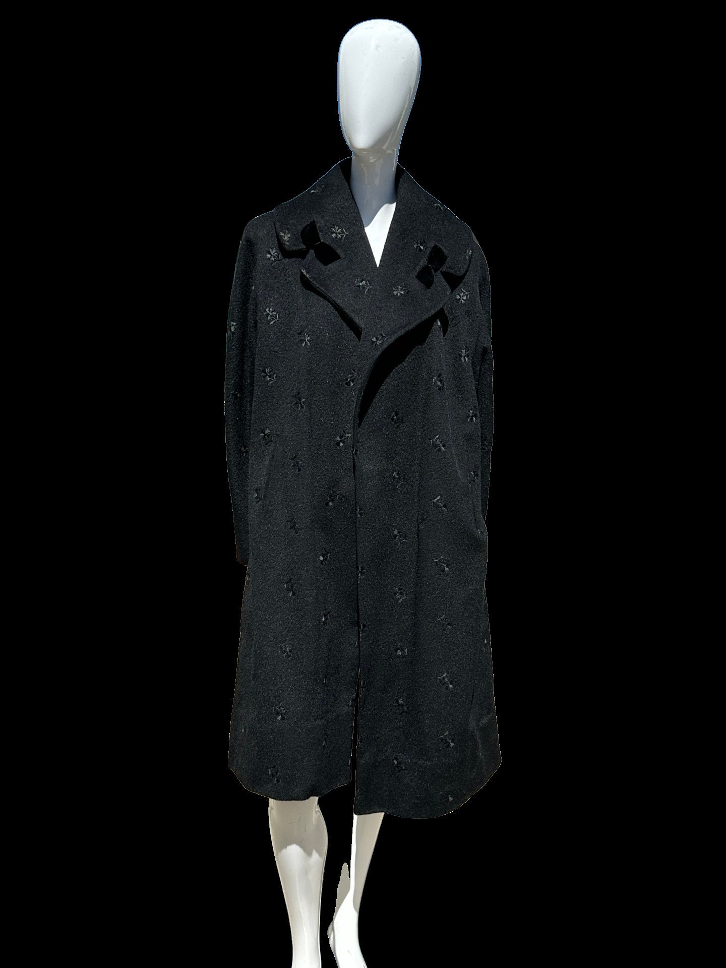 ジャケット・アウター 1950~1960s DOUBLE BREASTED WOOL COAT Wool Princess Coat, Dress Coat, 1950s Vintage Inspired Swing