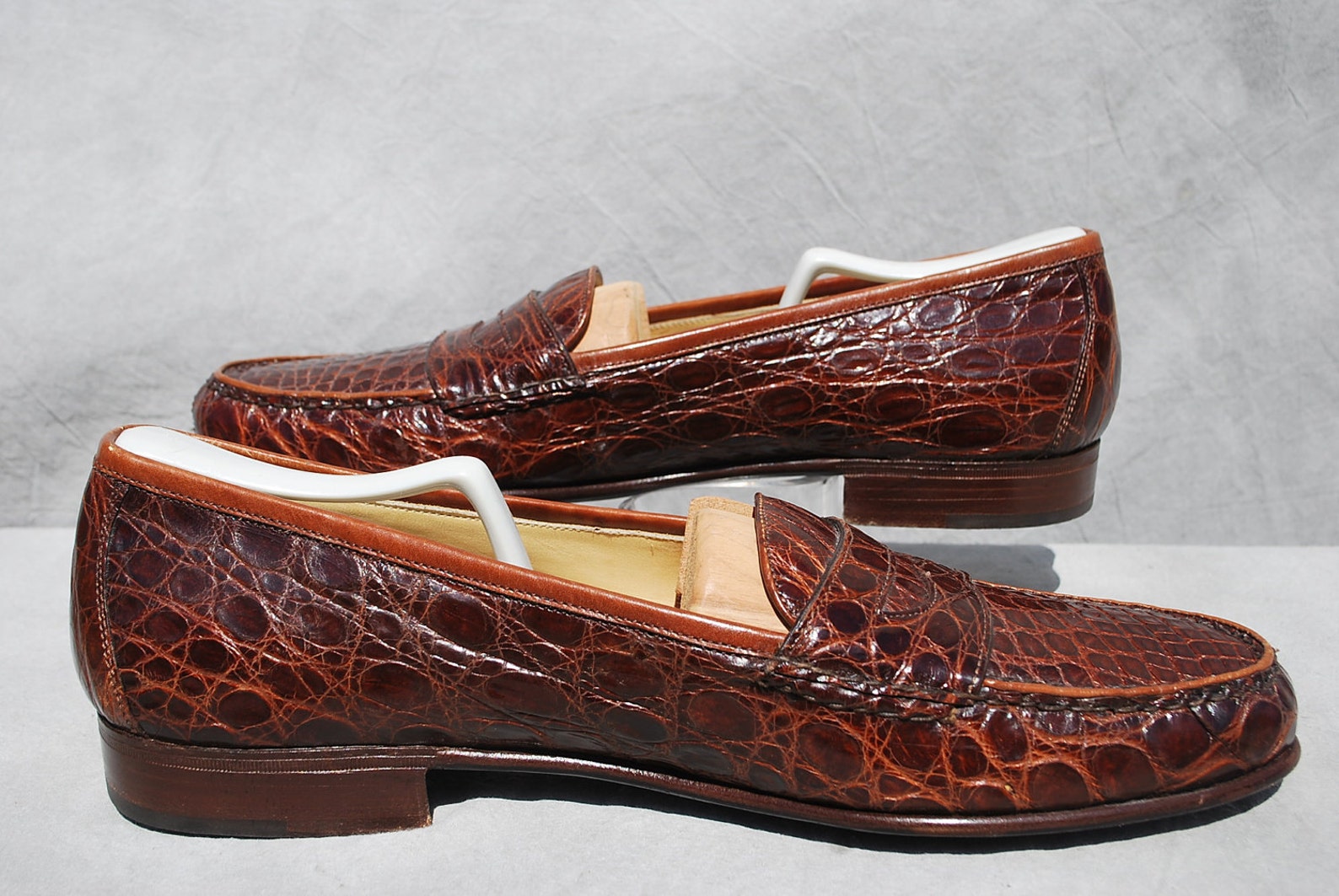 Vintage 80's COLE HAAN crocodile shoes loafers men's Etsy