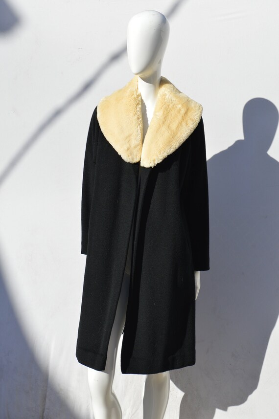Vintage 50 s FORSTMANN Coat Overcoat Classic Mid Century Chic Coat