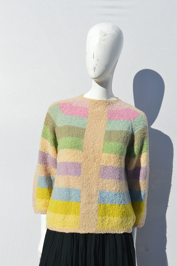 Vintage 60's ILARIA Hand Knitted sweater Italian … - image 1