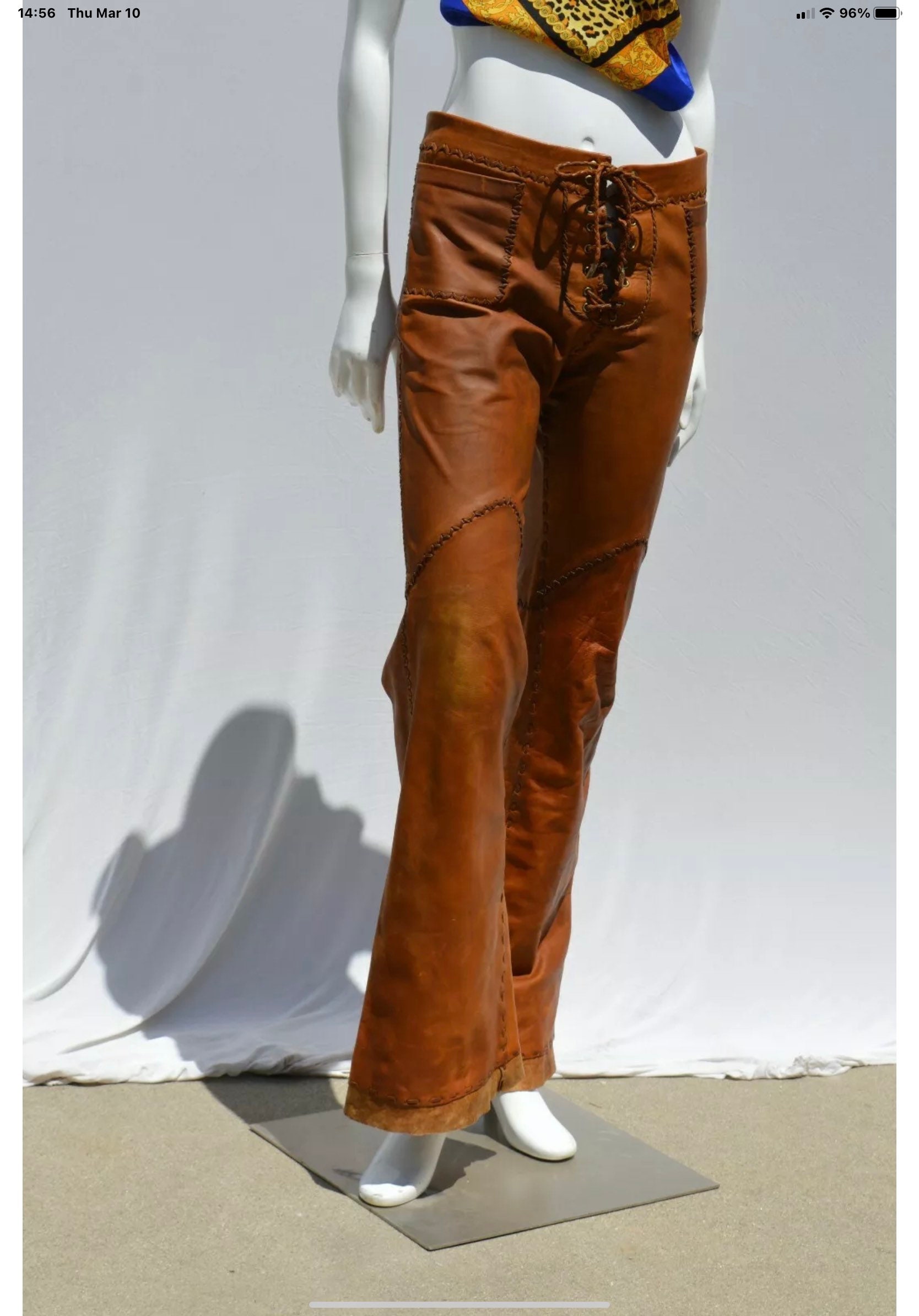Vintage 60s Hand Made NORTH BEACH LEATER Leather Pants Hip - Etsy