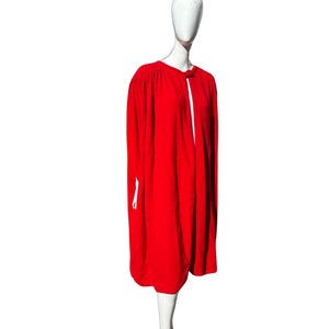 Vintage 60&#39;s GUY LAROCHE tricots Paris red pleated CAPE large fabulous glam designer