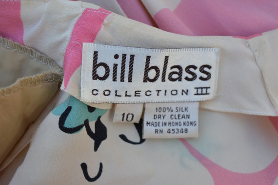 Vintage 80's BILL BLASS III Collection silk flora… - image 7