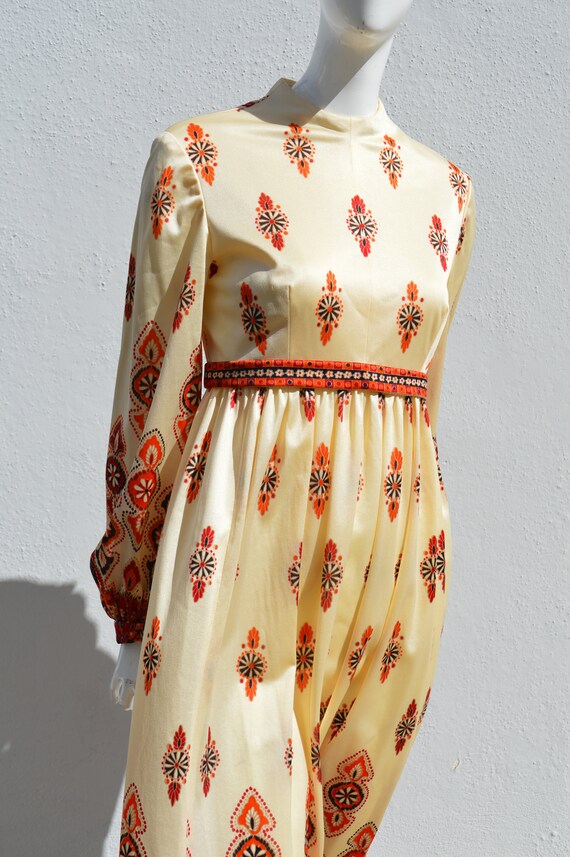 Vintage 70's Saks Fifth Avenue Maxi Dress Polyester Size 8