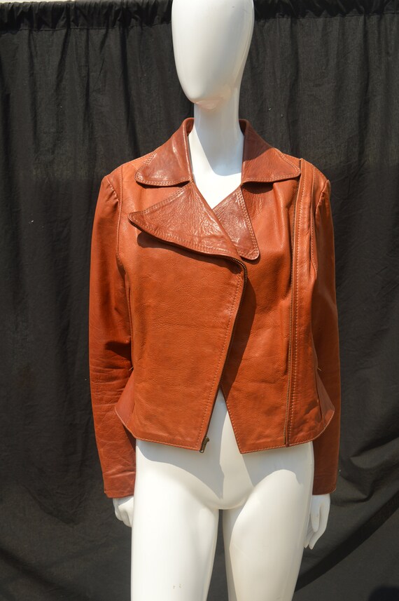 Vintage GLASS WATER Seattle 70's leather jacket m… - image 8