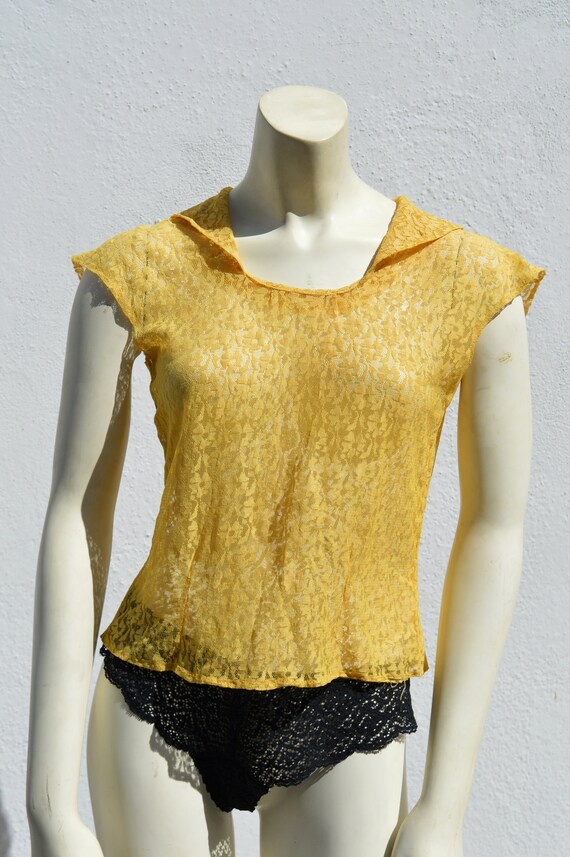 sheer nylon top