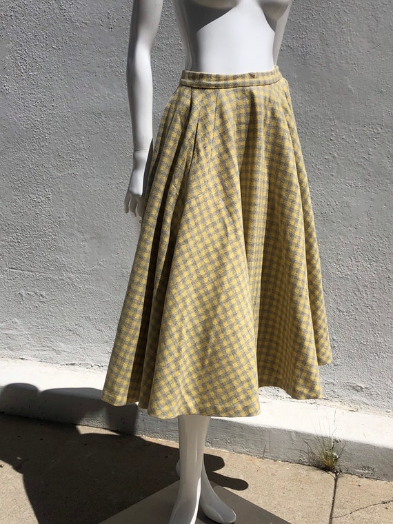 Vintage 50’s BETTE NORBET Tweed circular full skir