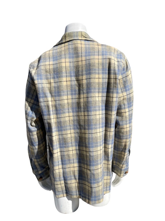 Vintage 40-50's men's Plaid blazer jacket wool li… - image 3