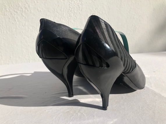 Vintage Lisa Tussi 80's Shoes Pumps Neó Deco Memphis Style Leather