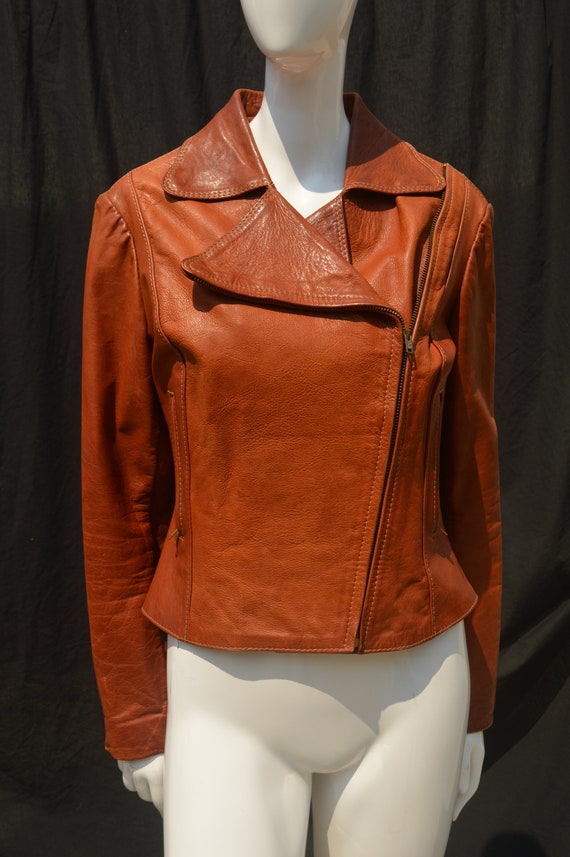 Vintage GLASS WATER Seattle 70's leather jacket m… - image 4