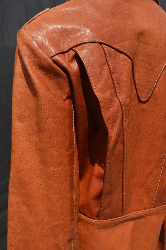 Vintage GLASS WATER Seattle 70's leather jacket m… - image 6