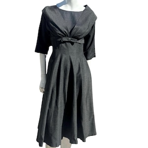 grey fit and flare cocktail dress Gray Fit Flare Dress