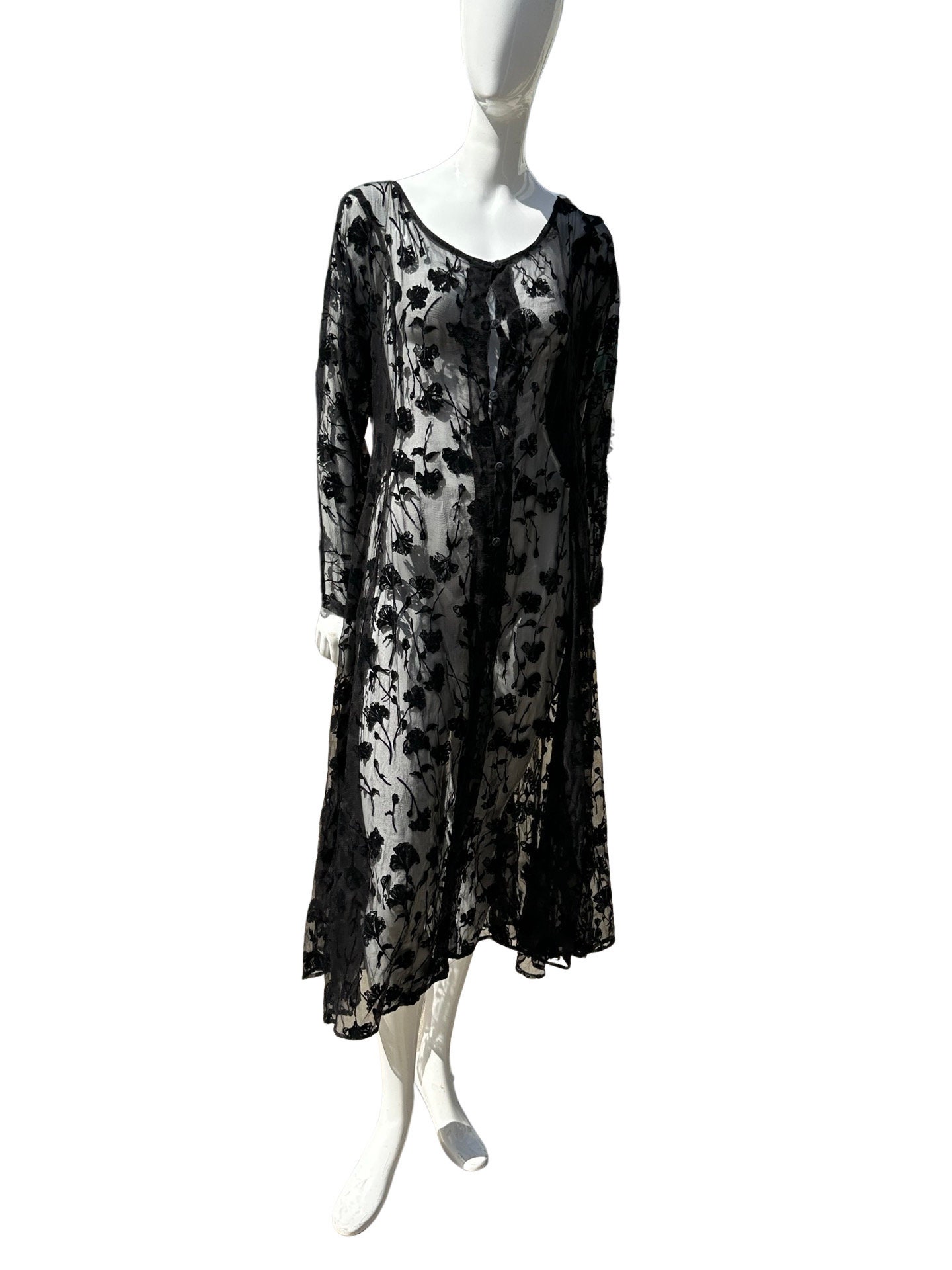 ◆Loulouseoul◆ Antique See Through Dress Black Antique See Through Dress (Black) - LOULOUSEOUL