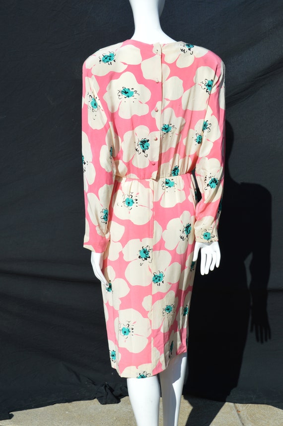 Vintage 80's BILL BLASS III Collection silk flora… - image 6