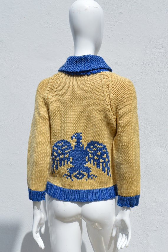 Vintage 40's Hand Knit Sweater Fair Isle Knit Swe… - image 2