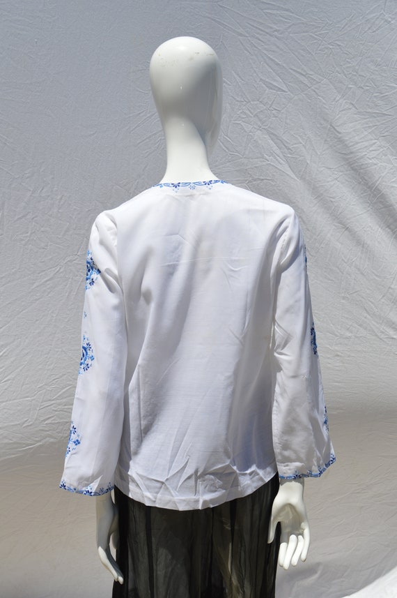 Vintage 70's hippie CHINESE top blouse by LILY si… - image 2