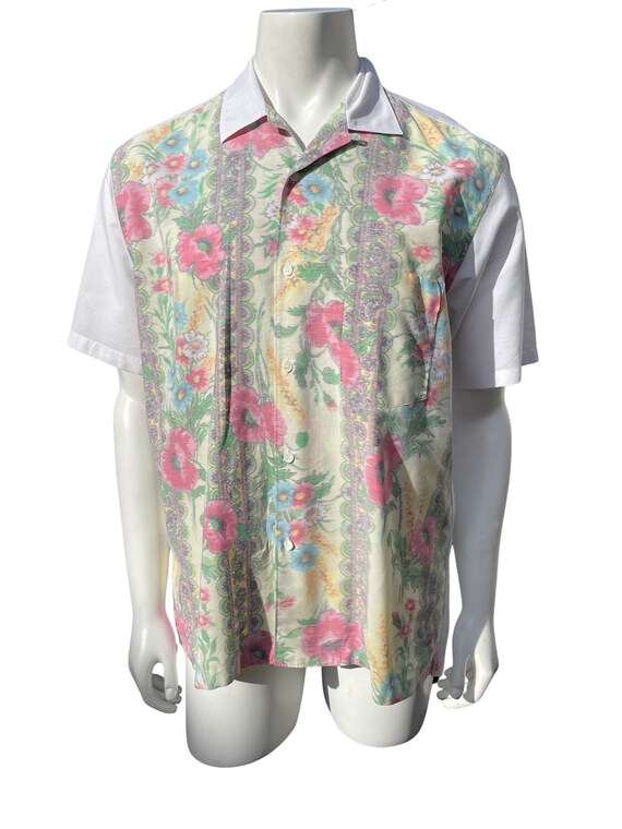 JUNYA WATANABE MAN PINK COMME des GARCONS◆半袖シャツ/S/コットン/BLK/花柄// JUNYA WATANABE CDG(ジュンヤワタナベコムデギャルソン) 花柄
