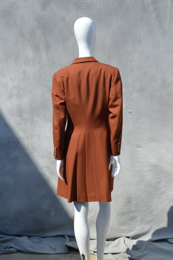 Vintage 40's Tailored Gabardine Overcoat coat dre… - image 3